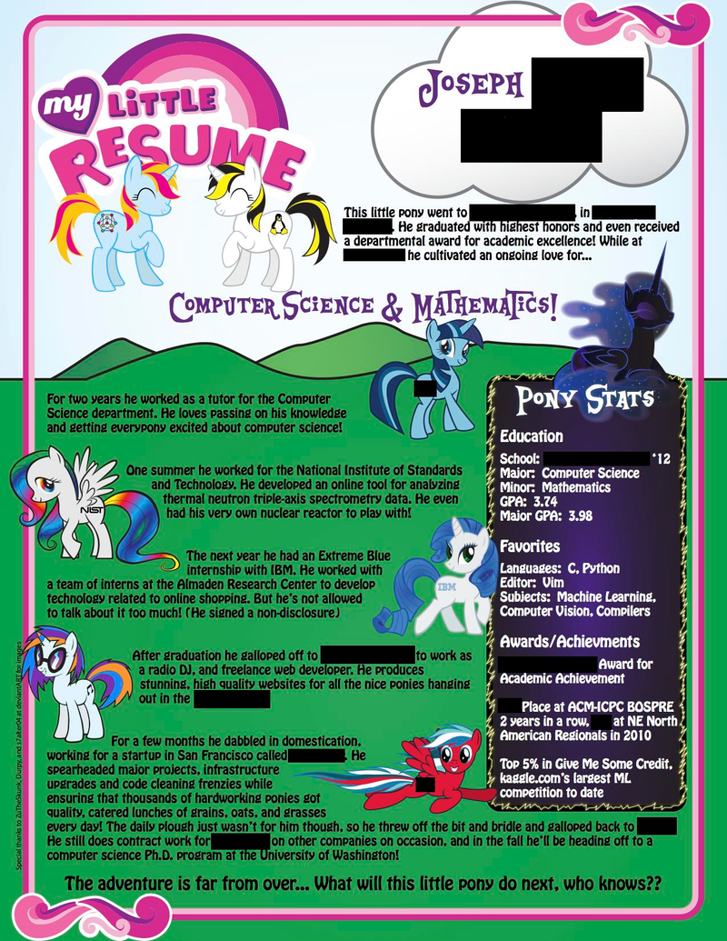 Illustration for article titled This 'My Little Pony' Resume Does Not Seem To Be a Joke